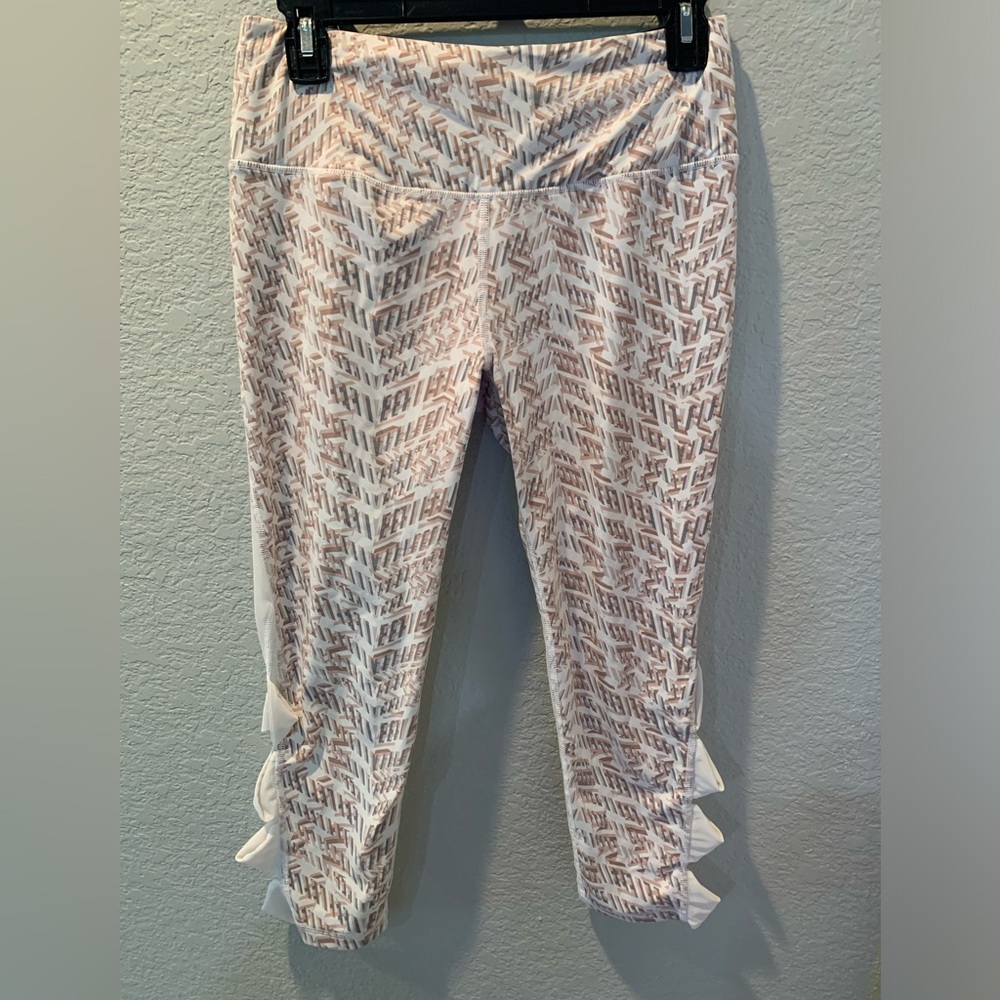 Victoria Sport white mesh capri leggings
